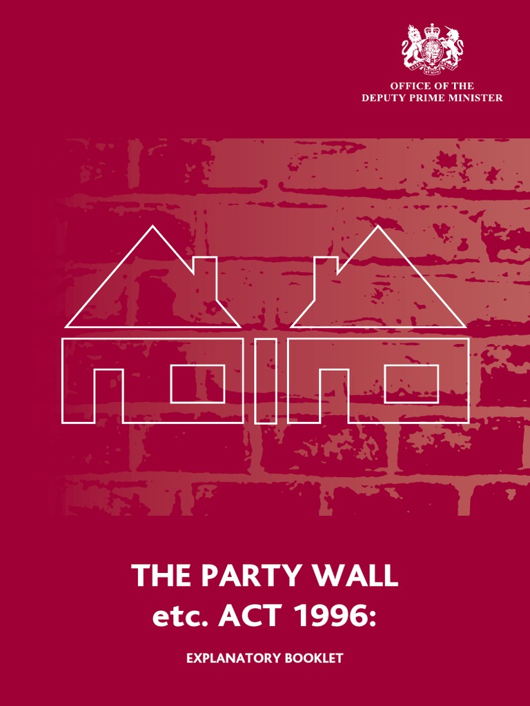 party-wall-etc-act-1996-explanatory-booklet-pdf-pdf-leasehold