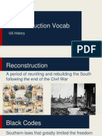 Reconstruction Vocabulary