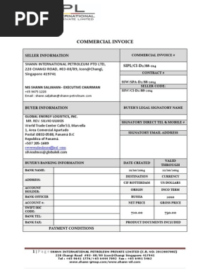 Commercial Invoice -Sipl Global d2final