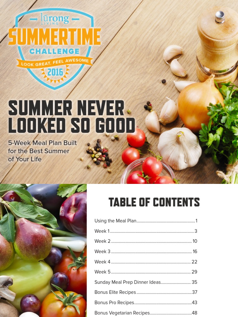 Summer Meal Plan, PDF, Bacon