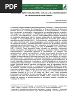 Avaliação e Acompanhamento de Incubados