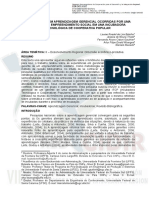 Experiência em Aprendizagem Gerencial Ocorridas Por Uma Gestora de Empreendimento