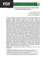 Revisão Integrativa das Publicações sobre o tema Economia Solidária nos últimos dez anos