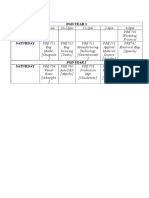 PGD Time Table