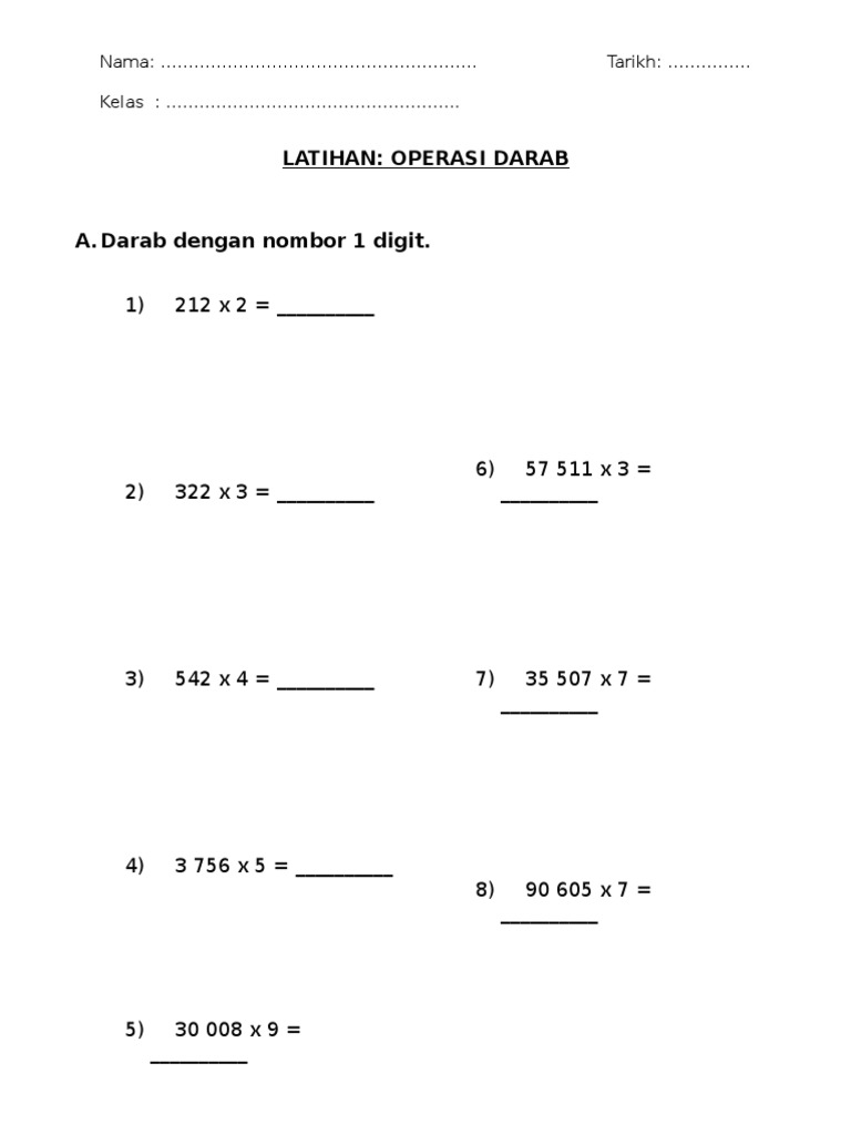 Latihan Darab Tahun 3 Pdf