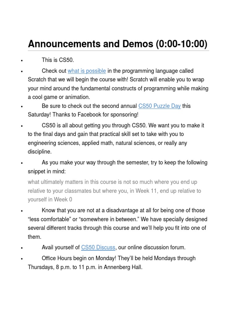 CS50-Intro To Programming | PDF | Thread (Computing) | Control Flow
