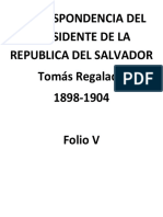 Correspondencia Del Presidente Tomas Regalado, Folio V