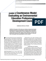 Stake's Countenance Model Evaluating An Environmental Education Professional Development Course PDF
