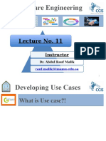 Software Engineering: Lecture No. 11 Lecture No. 11