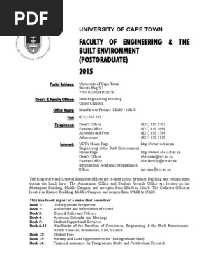 Handbook 7b Ebe Postgraduate Studies15 Academic Degree Postgraduate Education