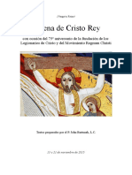 Novena Para La Solemnidad de Cristo Rey