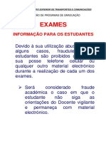 Exames-Informação Estudantes