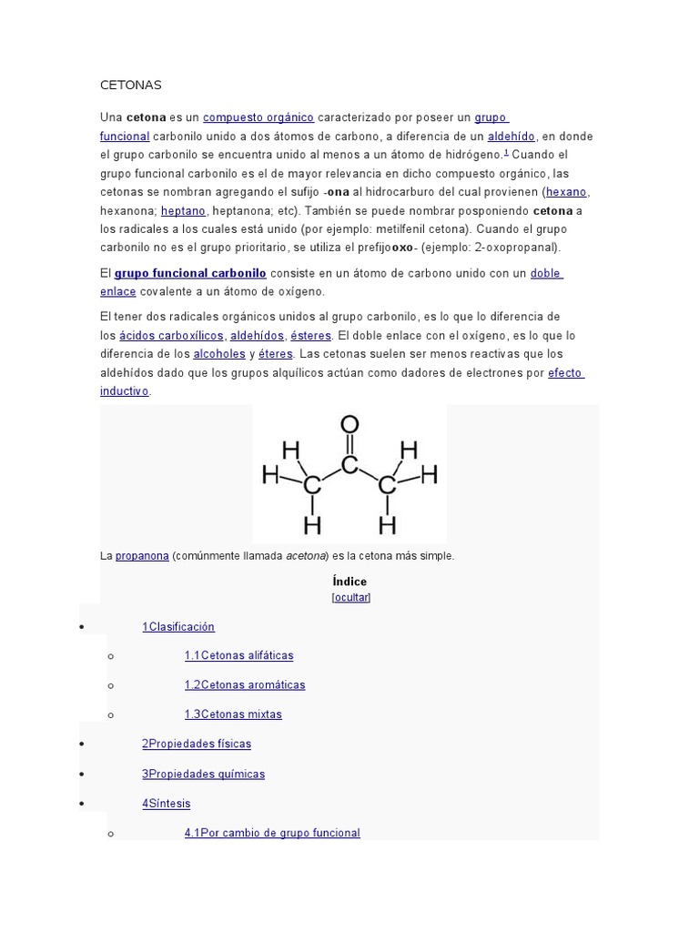 Cetona S | PDF | Cetona | Grupo funcional