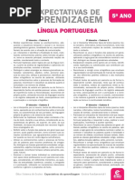 2014 Expectativas de Aprendizagem Ensino Fundamental 1o Ao 5o Ano 5o Ano Ciencias