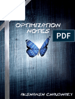 Optimization Notes - Akshansh