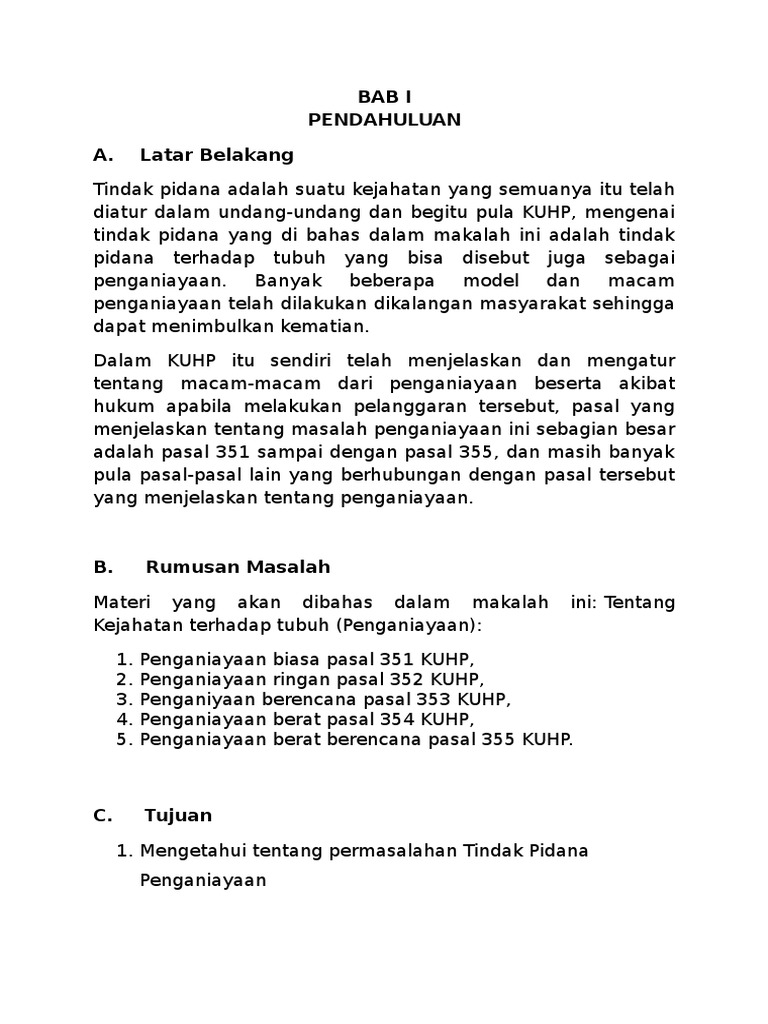 Makalah Penganiayaan Dalam Kriminologi