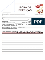 Ficha Inscrição 2. Congresso Ministerio Infantil. MT