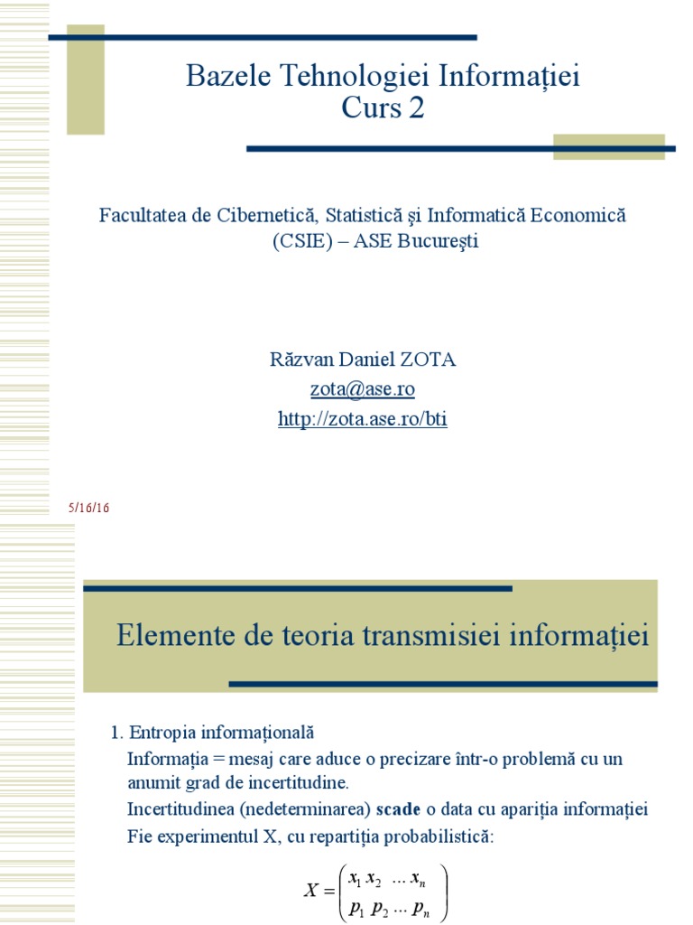Codificarea Info in Calc | PDF