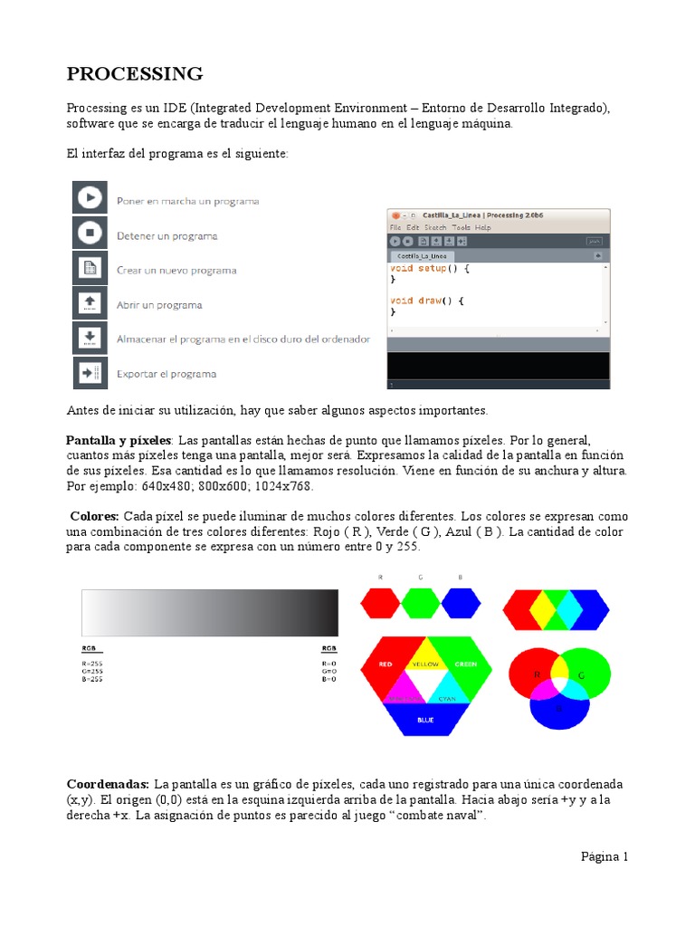 Aprender Processing | PDF | Píxel | Programa de computadora