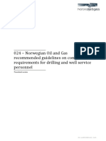 NORWEGIAN - Recomended Guidelines Competence Requirements For Drilling and Well Service Personnel