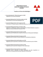 Lista de Normativas en Protección Radiológica