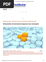 40 Questões de Geometria Espacial Com Resoluções _ Pense Vestibular