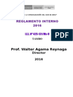 Reglamento Interno Inicial 2016