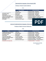 Lecturas Complementarias Lenguaje y Comunicación 2016 4A 4B