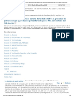 D1298 Espanol Metodo de Prueba para La Densidad Relativa o Gravedad API Del Petroleo Crudo y Productos Petroliferos PDF