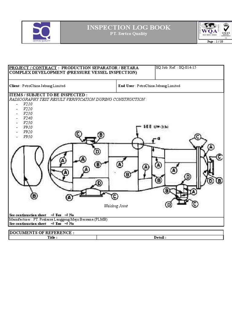 Inspection Log Book PLMB - 040915 | PDF