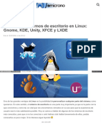 Todo Sobre Entornos de Escritorio en Linux