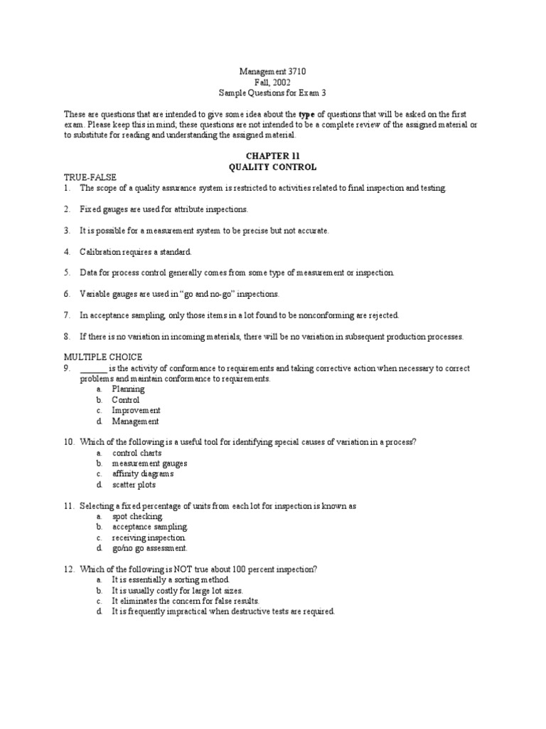 Exam 3 Calibration Test (Assessment)