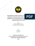 Pengembangan Media Question Card Berbasis Pendekatan Masalah Pada Tema Energi Dan Kehidupan Untuk Meningkatkan Kemampuan Berpikir Kritis Siswa SMP