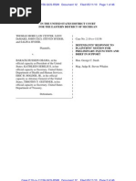 THOMAS MORE LAW CENTER, Et Al. V OBAMA, Et Al. - 12 - Defendants' Response - Gov - Uscourts.mied.247295.12.0