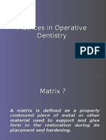 Matrices in Operative Dentistry