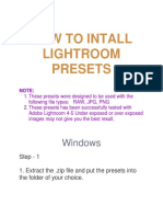 How To Use Lightroom Presets
