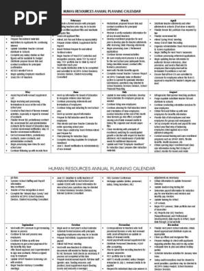 Hr Planning Calendar