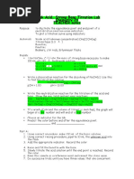 Weak Acid Strong Base Titration Teacher Notes