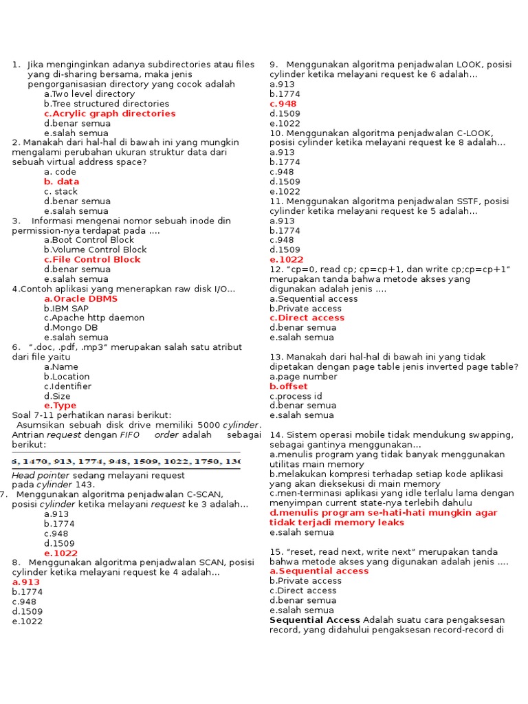So 1 | PDF | Metode & Bahan Ajar | Komputer