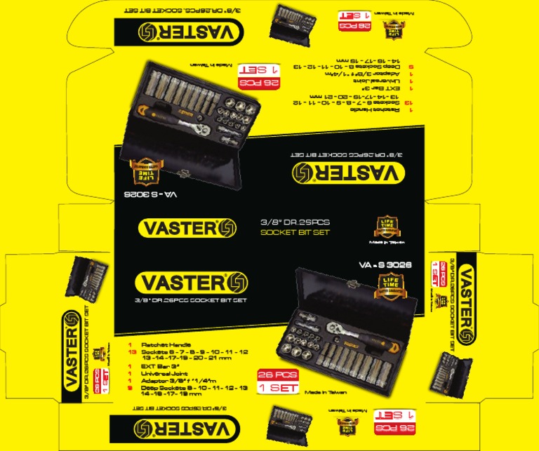 26-Piece Socket Bit Set - Made in Taiwan | PDF