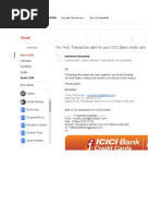 Gmail: FW: FWD: Transaction Alert For Your ICICI Bank Credit Card