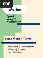 Motion - Speed Velocity and Acceleration