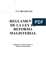 Reglamento de Ley #29944 - Reforma Magisterial