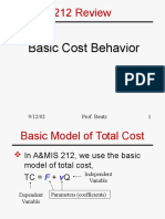 212 Review Cost Behavior Analysis