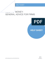 Clients' Money: General Advice For Firms: Help Sheet
