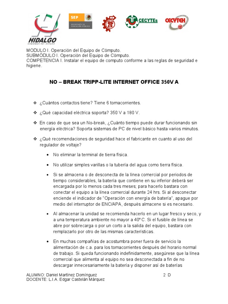 No - Break | PDF | Ingenieria Eléctrica | Informática