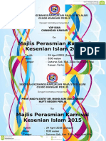 Majlis Perasmian Karnival Kesenian Islam 2015: Sekolah Kebangsaan Jalan Raja Syed Alwi 01000 Kangar Perlis