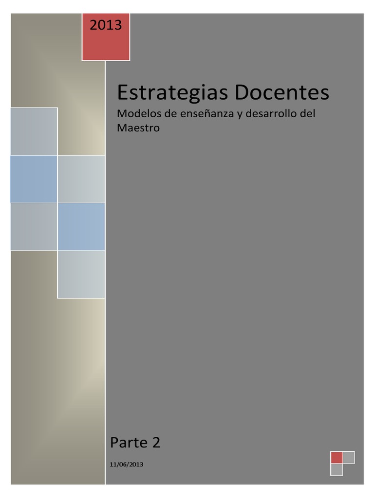 Libro Modelos de Enseñanza y Desarrollo Del Maestro | PDF | Motivación ...
