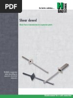 Shear Dowel: Shear Force Transmission in Expansion Joints