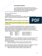 Formulae and Oxidation Numbers